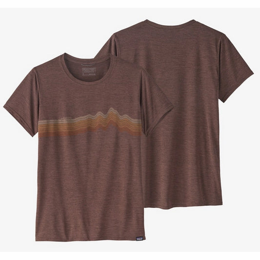 WOMENS CAP COOL DAILY GRAPHIC SHIRT RIDGE RISE STRIPE - CONE BROWN X-DYE