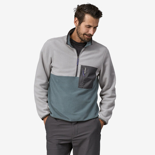 Men's Microdini 1/2-Zip Fleece Pullover - Nouveau Green w/Salt Grey