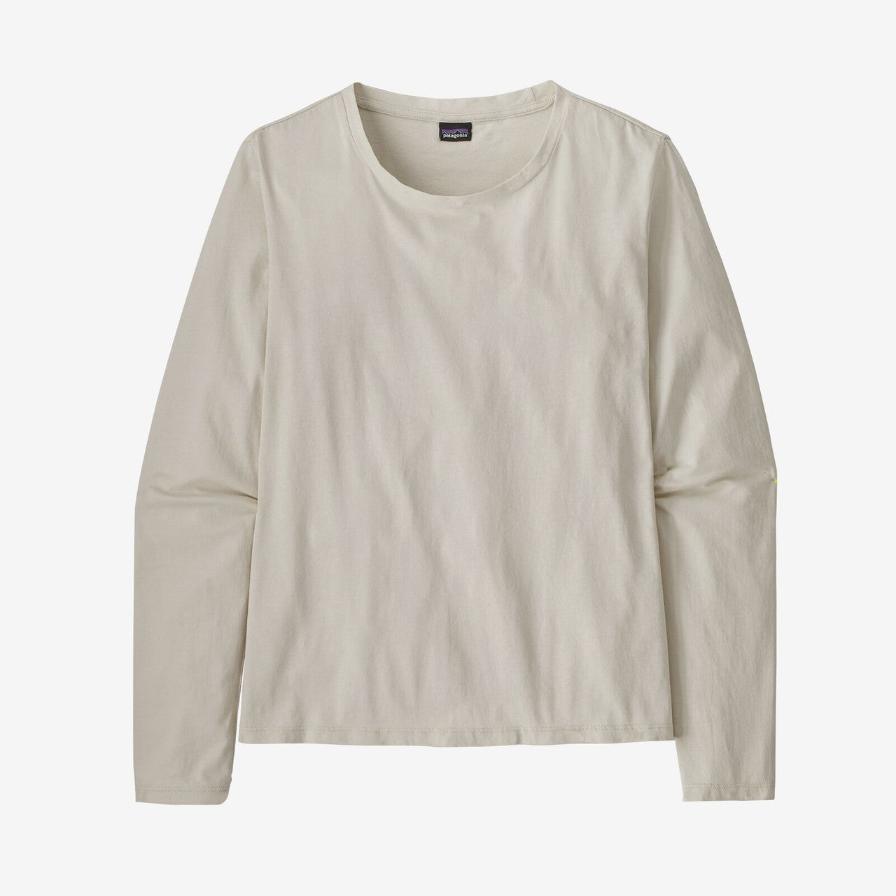 womens Regenerative Organic Certified Long Sleeve T-Shirt - dyno white