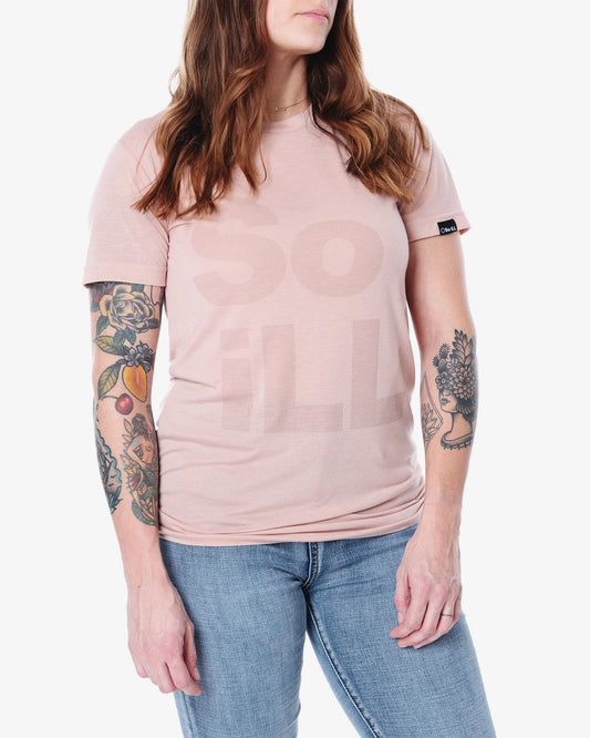 So iLL Stacked logo Tee - Dirty Pink