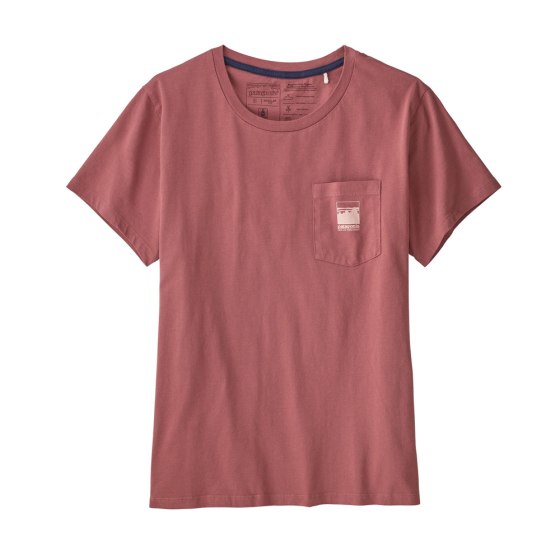 Womens Alpine Icon Regenerative Organic Pilot Cotton Pocket T-Shirt- Rosehip