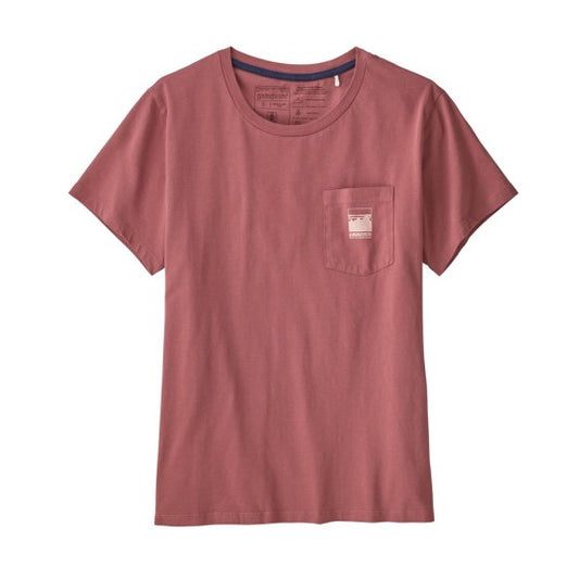 Womens Alpine Icon Regenerative Organic Pilot Cotton Pocket T-Shirt- Rosehip