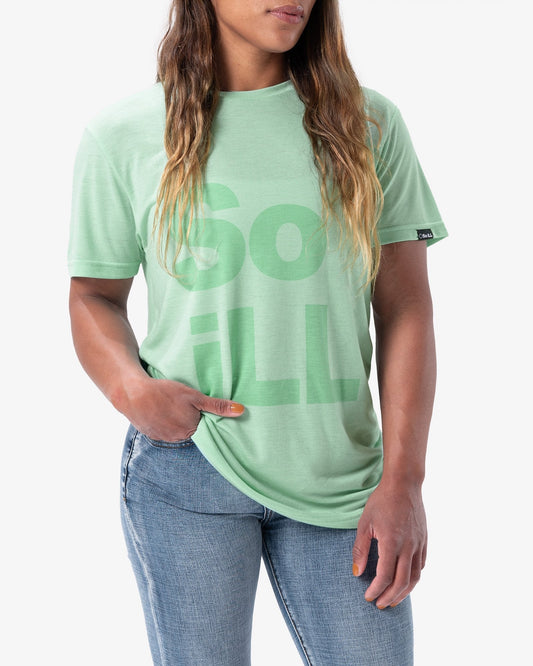 So iLL Stacked logo Tee - Seafoam