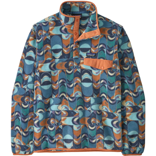 Men's Lightweight Synchilla® Snap-T® Fleece Pullover - Swallowtail Geo: Still Blue
