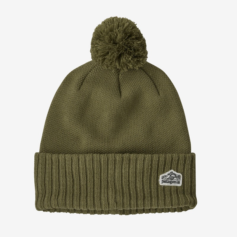 Line Logo Ridge Patch Beanie: Wyoming Green