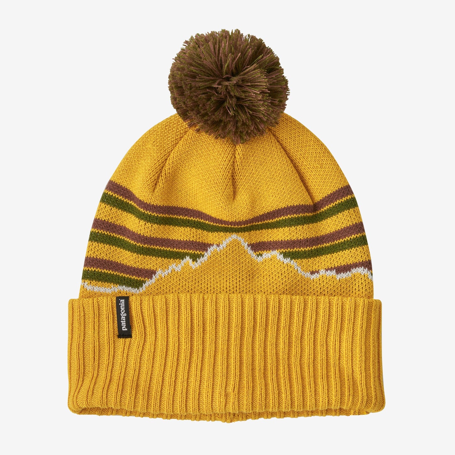 Fitz Roy Stripe Knit Beanie: Cabin Gold