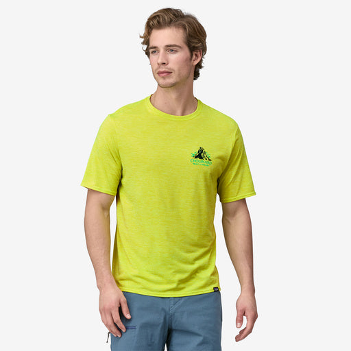 Men's Capilene® Cool Daily Graphic Shirt - Lands - Chouinard Crest: Phosphorus Green X-Dye