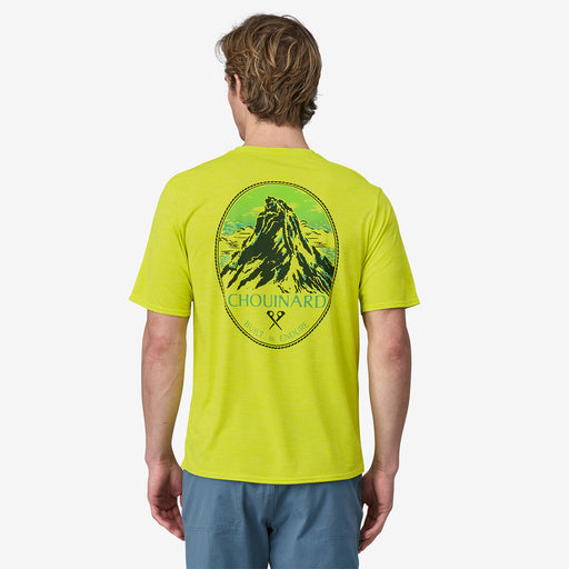 Men's Capilene® Cool Daily Graphic Shirt - Lands - Chouinard Crest: Phosphorus Green X-Dye