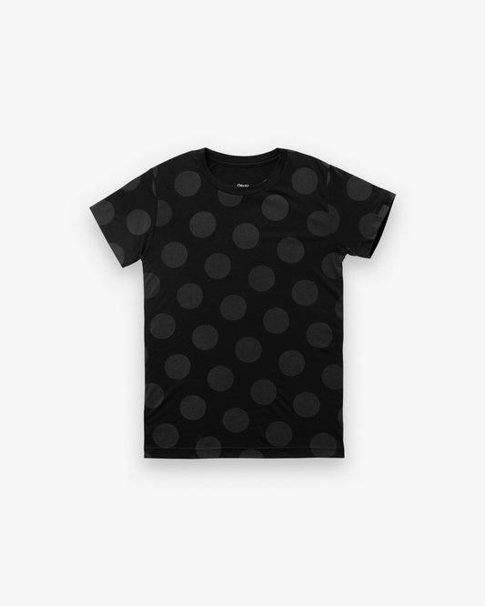 Polka Dot Tee - Black Wolf