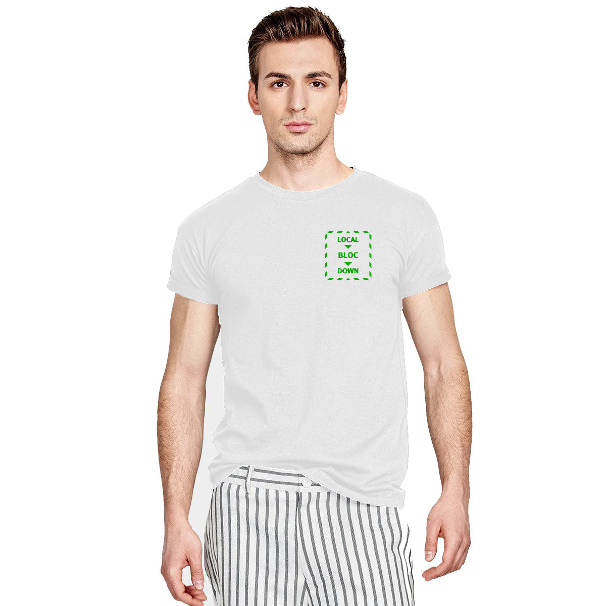 Local Bloc Down T-Shirt - White