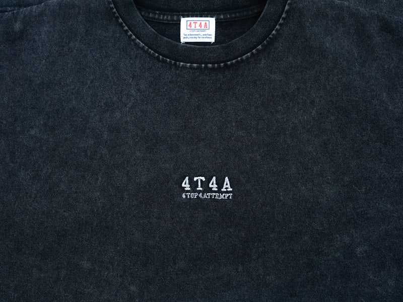 4T4A Pigment Tee - Black/White