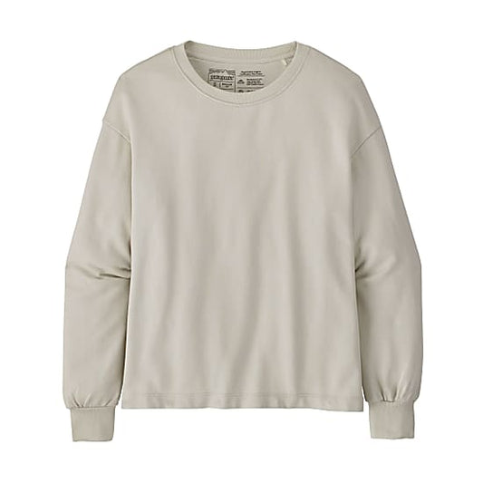 WOMENS REGENERATIVE ORGANIC CERTIFIED COTTON ESSENTIAL PULLOVER - DYNO WHITE