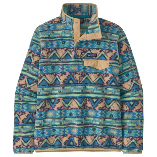 Women's Lightweight Synchilla® Snap-T® Fleece Pullover - High Hopes Geo: Salamander Green