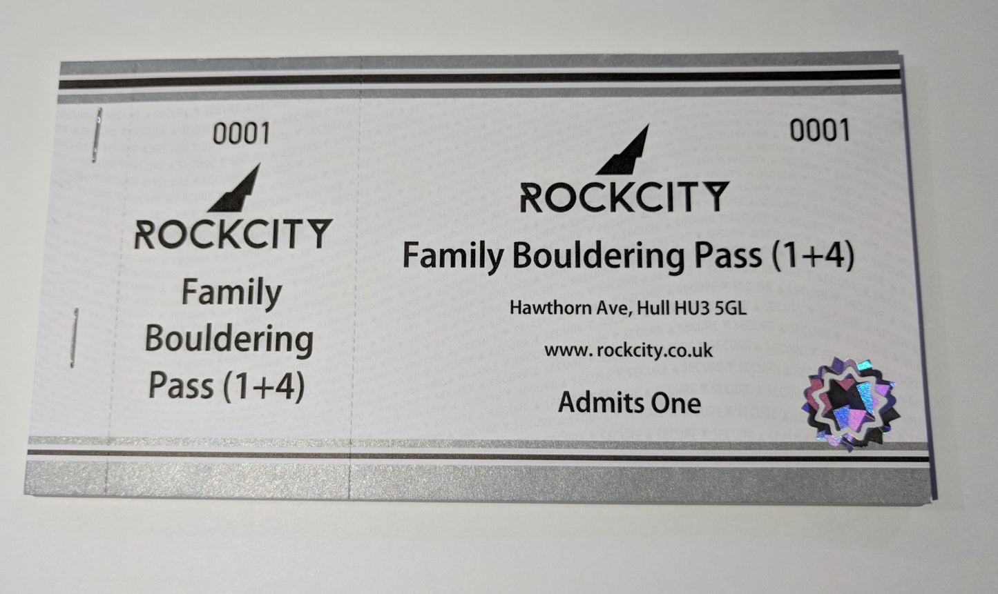 Rockcity Family Bouldering Pass 1+4