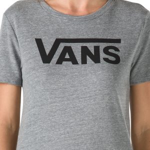 Vans Womens Flying V Crew T-shirt - Grey Heather/Black